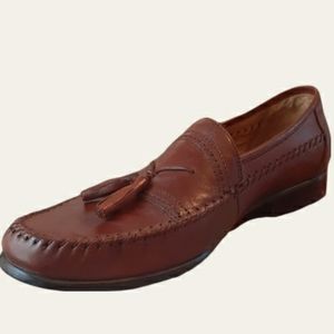 Domani Mens Brown Leather Shoes